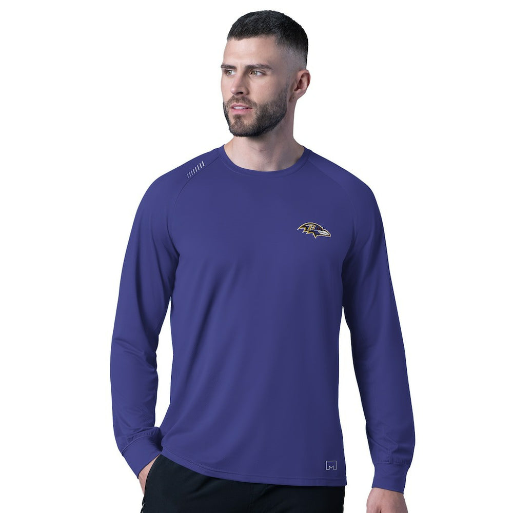 Baltimore Ravens MSX by Michael Strahan Forward Long-Sleeve T-Shirt - Purple outlet