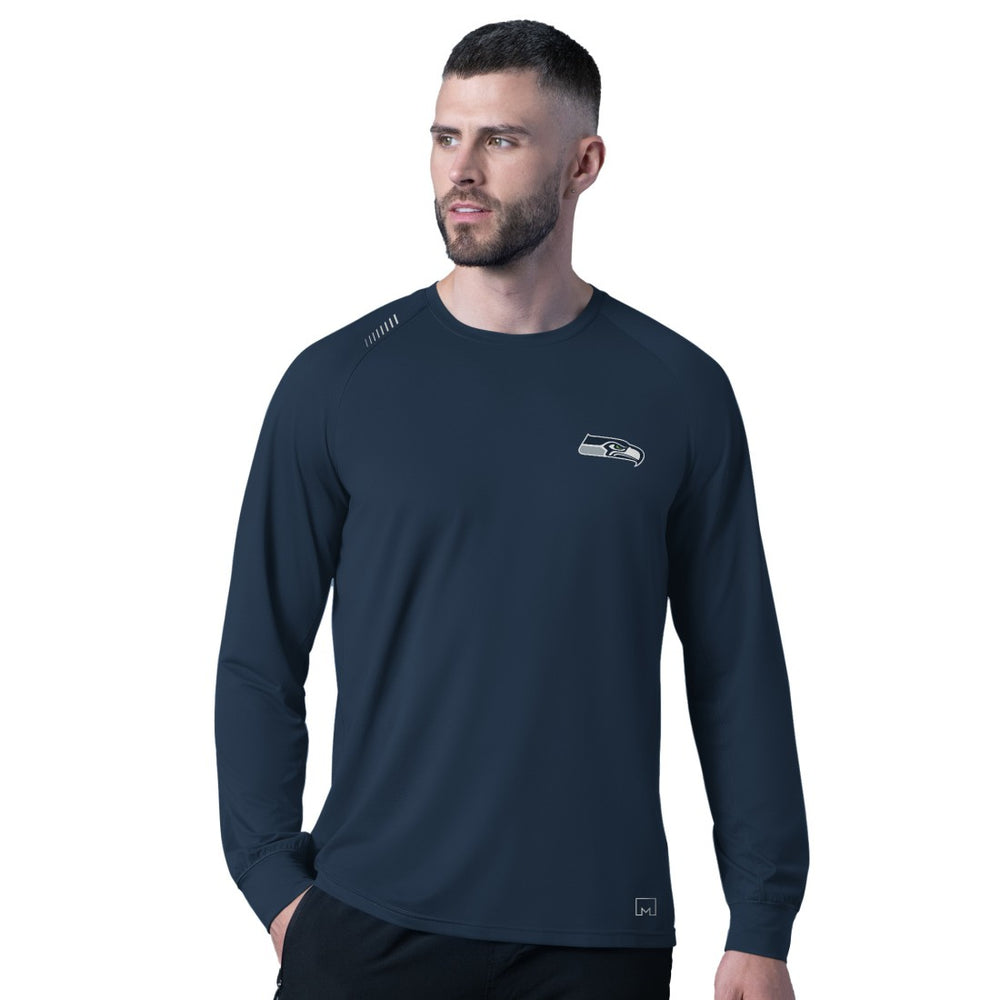 Seattle Seahawks MSX by Michael Strahan Forward Long-Sleeve T-Shirt - Navy online