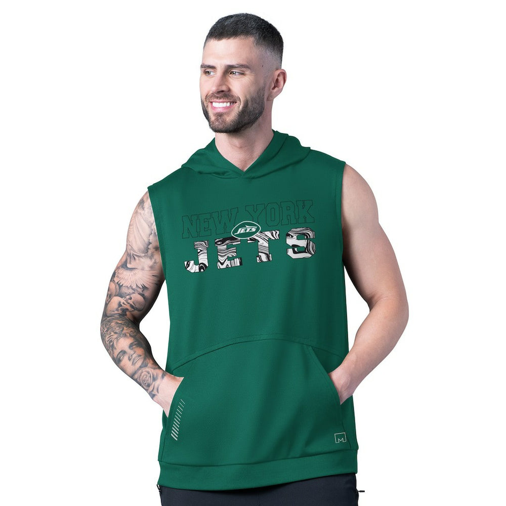 New York Jets MSX by Michael Strahan Tri-Blend Rebound Sleeveless Hoodie - Green sale