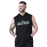 Jacksonville Jaguars MSX by Michael Strahan Tri-Blend Rebound Sleeveless Hoodie - Black on sale