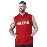 San Francisco 49ers MSX by Michael Strahan Tri-Blend Rebound Sleeveless Hoodie - Scarlet discount