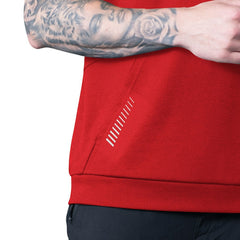 San Francisco 49ers MSX by Michael Strahan Tri-Blend Rebound Sleeveless Hoodie - Scarlet discount