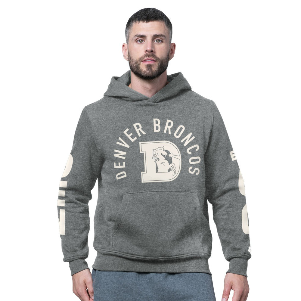 Denver Broncos Starter Handoff Vintage Logo Fleece Hoodie Sweatshirt - Charcoal cheap