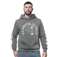 Indianapolis Colts Starter Handoff Vintage Logo Fleece Hoodie Sweatshirt - Charcoal discount