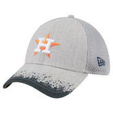 Houston Astros Visor Paint Splatter 39THIRTY Flex Hat Gray