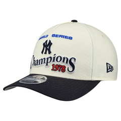 New York Yankees World Series 9FORTY M-Crown A-Frame Adjustable Hat Cream/Navy