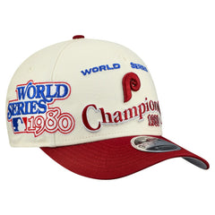 Philadelphia Phillies World Series 9FORTY M-Crown A-Frame Adjustable Hat Cream/Red