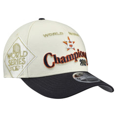 Houston Astros World Series 9FORTY M-Crown A-Frame Adjustable Hat Cream/Navy