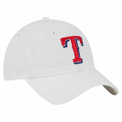 Texas Rangers Women's Floral Mesh 9TWENTY Adjustable Hat White
