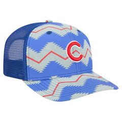 Chicago Cubs Aztec Denim 9SEVENTY Adjustable Hat Denim/Royal