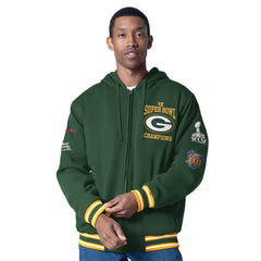Green Bay Packers G-III Sports by Carl Banks Power Forward Commemorative Full-Zip Hooded Jacket - Green sale