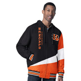 Cincinnati Bengals G-III Sports by Carl Banks Dual Threat Reversable Full-Zip Hooded Jacket - Black/Charcoal for sale