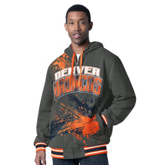 Denver Broncos G-III Sports by Carl Banks Dual Threat Reversable Full-Zip Hooded Jacket - Orange/Charcoal outlet