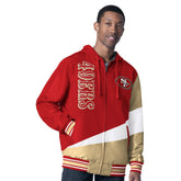 San Francisco 49ers G-III Sports by Carl Banks Dual Threat Reversable Full-Zip Hooded Jacket - Scarlet/Charcoal online