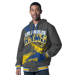 Los Angeles Rams G-III Sports by Carl Banks Dual Threat Reversable Full-Zip Hooded Jacket - Royal/Charcoal online