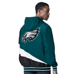 Philadelphia Eagles G-III Sports by Carl Banks Dual Threat Reversable Full-Zip Hooded Jacket - Midnight Green/Charcoal on sale