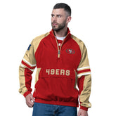 San Francisco 49ers Starter Prospect Half-Zip Pullover - Scarlet on sale