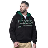 New York Jets Starter Big Shot Full-Zip Double Hoodie - Black on sale