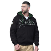 Green Bay Packers Starter Big Shot Full-Zip Double Hoodie - Black outlet
