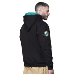 Miami Dolphins Starter Big Shot Full-Zip Double Hoodie - Black on sale