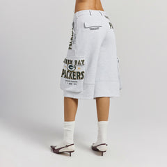 Green Bay Packers Off Season x NFL Women's Fleece Cargo Shorts - Heather Gray on sale