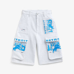 Detroit Lions Off Season x NFL Women's Fleece Cargo Shorts - Heather Gray sale