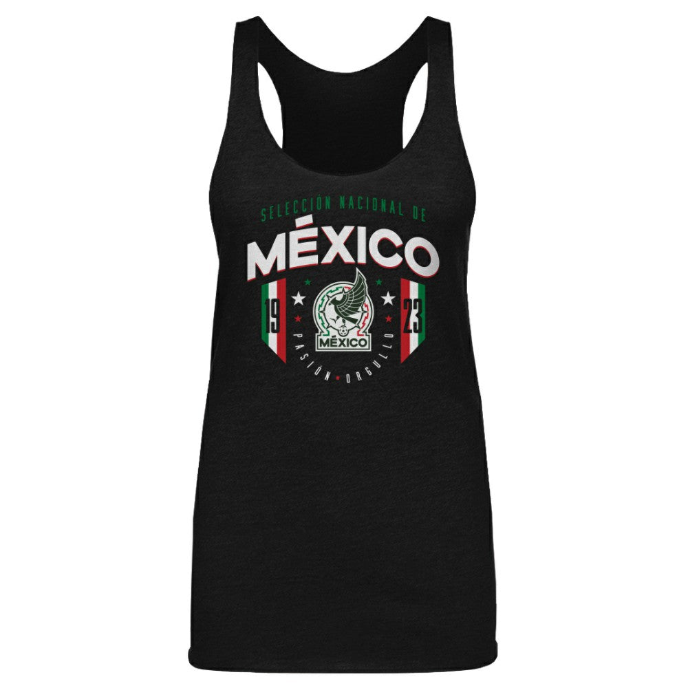 Mexico National Team 500 Level Women's Tri-Blend Tank Top - Black shop