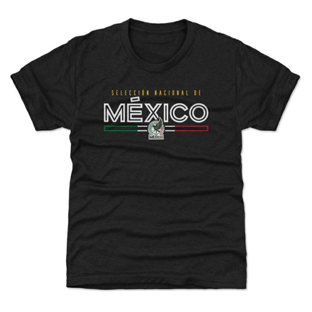Mexico National Team 500 Level Youth Inline Tri-Blend T-Shirt - Black shop