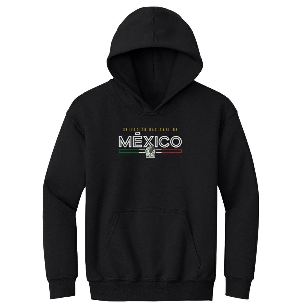 Mexico National Team 500 Level Youth Inline Pullover Hoodie for sale - Black