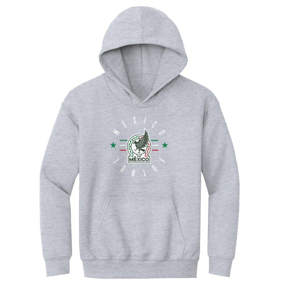 Mexico National Team 500 Level Youth Futbol Pullover Hoodie for sale - Gray