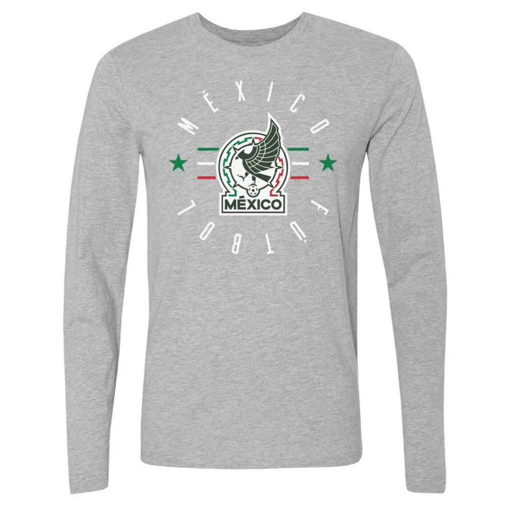 Mexico National Team 500 Level Futbol Long Sleeve T-Shirt for sale - Heather Gray