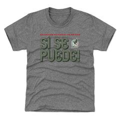 Mexico National Team 500 Level Youth Si Se Puede Inline Bold T-Shirt for sale - Gray