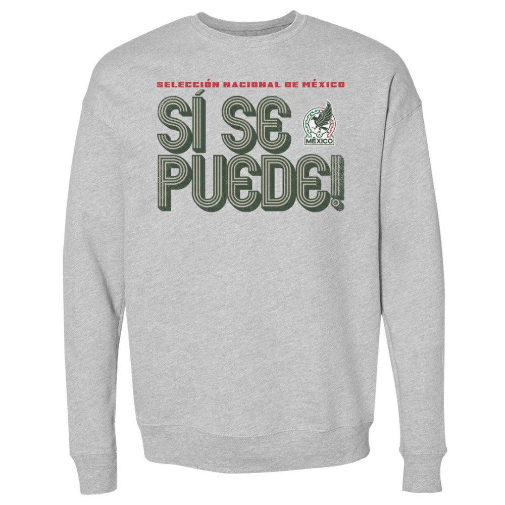 Mexico National Team 500 Level Si Se Puede Inline Bold Pullover Sweatshirt for sale - Heather Gray