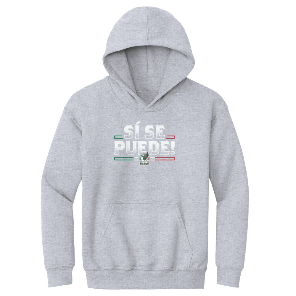 Mexico National Team 500 Level Youth Si Se Puede Pullover Hoodie for sale - Gray