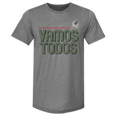 Mexico National Team 500 Level Vamos Todos Premium Tri-Blend T-Shirt for sale - Gray