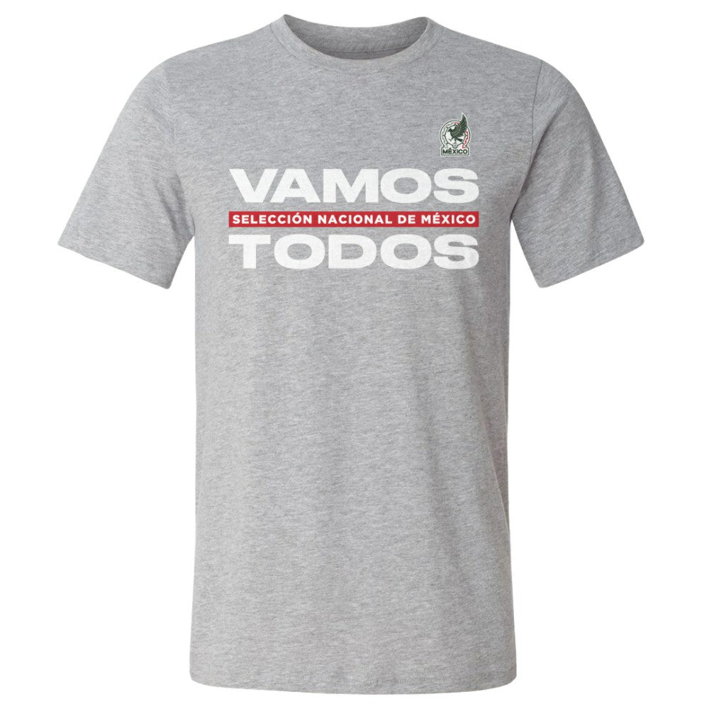 Mexico National Team 500 Level Vamos Todos Cotton T-Shirt - Heather Gray on sale