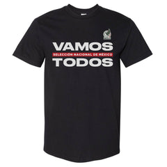 Mexico National Team 500 Level Vamos Todos Heavyweight T-Shirt for sale - Black