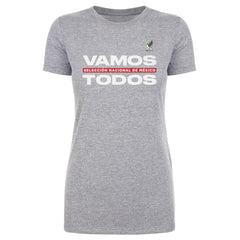 Mexico National Team 500 Level Women's Vamos Todos T-Shirt for sale - Heather Gray