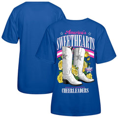 Dallas Cowboys Cheerleaders Women's Sweetheart Boots T-Shirt - Royal cheap