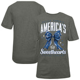 Dallas Cowboys Cheerleaders Women's Sweetheart Bow T-Shirt - Gray on sale