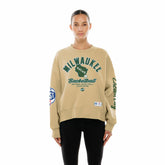 Milwaukee Bucks Women's 2025/26 City Edition Sweatshirt - Tan sale