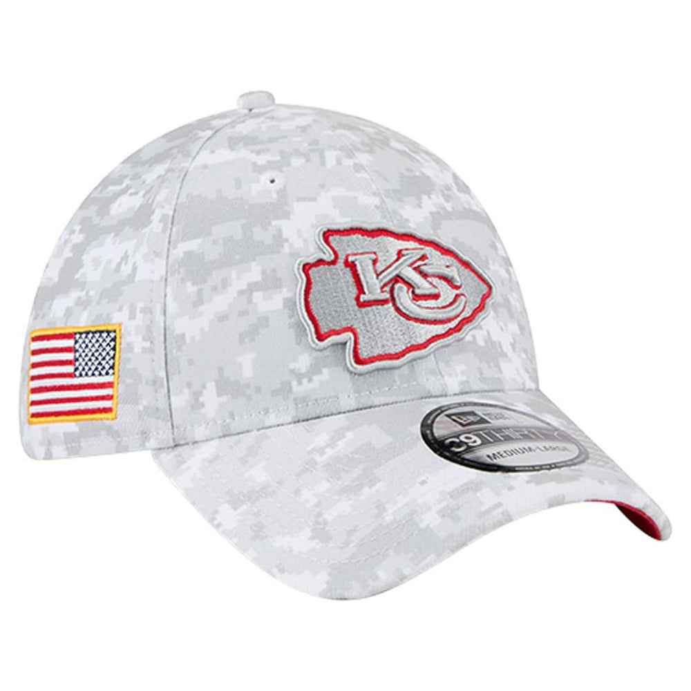 Kansas City Chiefs New Era 2025 Salute to Service Digital Camo Fan Pack 39THIRTY Flex Hat - White online