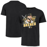 Paul Skenes Pittsburgh Pirates Player Caricature Franklin T-Shirt Black