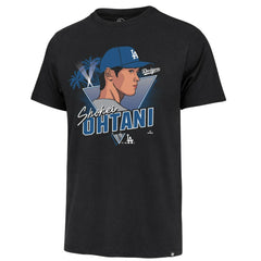Shohei Ohtani Los Angeles Dodgers Player Caricature Franklin T-Shirt Black