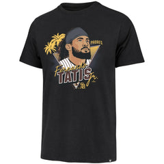 Fernando Tatis Jr. San Diego Padres Player Caricature Franklin T-Shirt Black