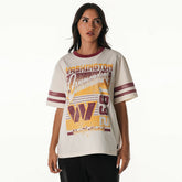 Washington Commanders The Wild Collective Women's Vintage Drop Shoulder Oversized Boyfriend T-Shirt - Cream on sale