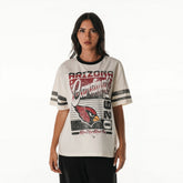 Arizona Cardinals The Wild Collective Women's Vintage Drop Shoulder Oversized Boyfriend T-Shirt - Cream discount