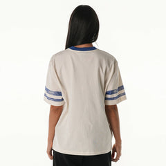 Buffalo Bills The Wild Collective Women's Vintage Drop Shoulder Oversized Boyfriend T-Shirt - Cream outlet
