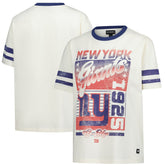 New York Giants The Wild Collective Women's Vintage Drop Shoulder Oversized Boyfriend T-Shirt - Cream outlet