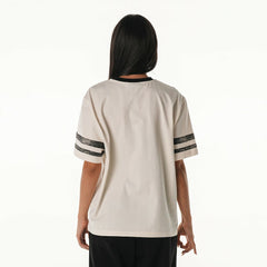 Philadelphia Eagles The Wild Collective Women's Vintage Drop Shoulder Oversized Boyfriend T-Shirt - Cream online